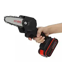 Мини-пила на аккумуляторе с защитой от перегрева и перенапряжения Mini Electric Chainsaw Black 1 АКБ 24В hop