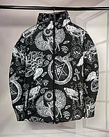 Чоловіча тепла куртка чорного кольору з капюшоном чорний 7-442 InfinityShop