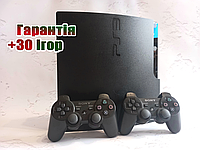 Прошита Playstation 3 Slim + 30 Ігор (PS3 + 2 Джойстика) Гарантія