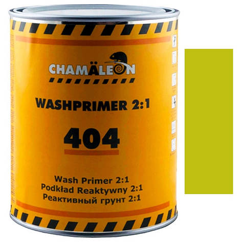 Кислотний ґрунт без затверджувача жовто-зелений Chamaleon 404 Wash Primer 2:1 1л, фото 1