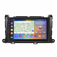 Штатная магнитола Lesko для Toyota Sienna III 2010-2014 экран 9 2/32Gb CarPlay 4G Wi-Fi GPS Prime ZXC