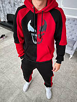 Спортивний костюм утеплений чоловічий красний чорний темно-червоний 5-756 InfinityShop