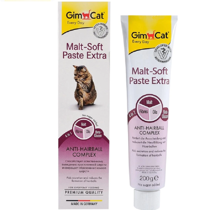 Паста Мальт софт Екстра для виведення шерсті в кішок 200 г GimCat, фото 1