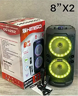 (УЦЕНКА КОЛОНКЫ) Колонка портативная, акустическая с Bluetooth и входом SD, USB Kimiso QS-A282, цветомузыка