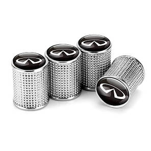 Ковпачки на ніпель для Інфініті Alitek Lux Silver Metal Infiniti, 4 шт., фото 1