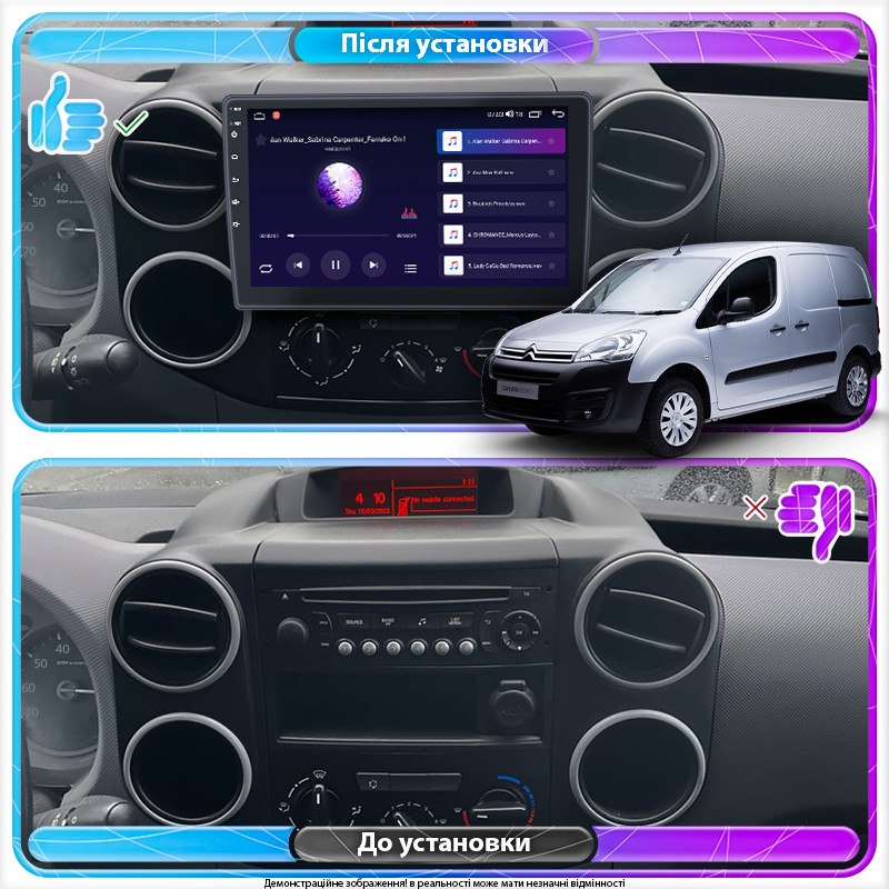 Штатная магнитола Lesko для Citroen Berlingo II 2008-2012 экран 9 6/128Gb 4G Wi-Fi GPS Top ZXC - фото 3 - id-p2198586883