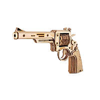 Деревянный 3D конструктор UNIQUE JSD402 Colt Revolver 53 детали ZXC