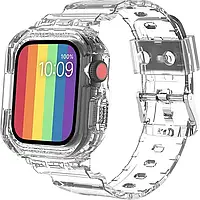 Чехол ремешок для Apple Watch 8/7/6/5/4/3/2/1(38/40/44 мм) Прозрачный