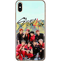 Чехол Силиконовый с Картинкой на iPhone XS Max (Stray Kids Boy Band, Стрей Кидс)