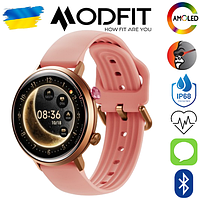 Женские смарт-часы Modfit Allure Pink. IP68 c Amoled экраном