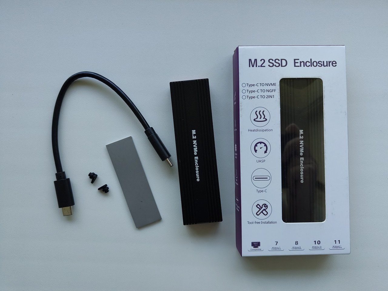 Корпус для SSD M2 NVMe до 10Gbps M.2 Type C - фото 7 - id-p1836361019