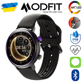 Жіночий водонепроникний смарт-годинник Modfit Allure Black Black Amoled екран