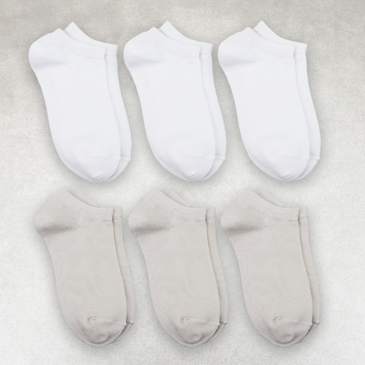 Шкарпетки жіночі 6 пар «White&Beige» короткі бавовна преміум сегмент розмір 35-38, фото 1