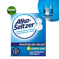 Alka-Seltzer, Upset Stomach Relief, Средство от расстройства и изжоги желудка, лимон и лайм, 36 шипучих таб.