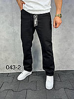 Чорні однотонні прямі джинси чорний 1-222 InfinityShop