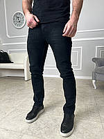 Чорні завуженні однотонні джинси чорний 1-209 InfinityShop
