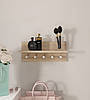 Настінна полиця, полиця з нагелями, полиця для дрібних речей та ключів W-3, фото 6