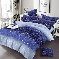 Ткань для постельного белья Бязь "Gold" Lux GL1071 (50м) синяя со звездами, градиент