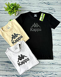 Чоловіча футболка Kappa чорна спортивна футболка Капа Туреччина