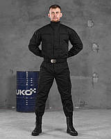 Тактический весенний костюм рип-стоп черный,тактический весенний костюм полиция,форма военная черная