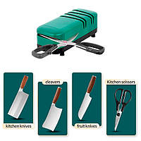 Электроточилка механическая для ножей и ножниц Зелёный