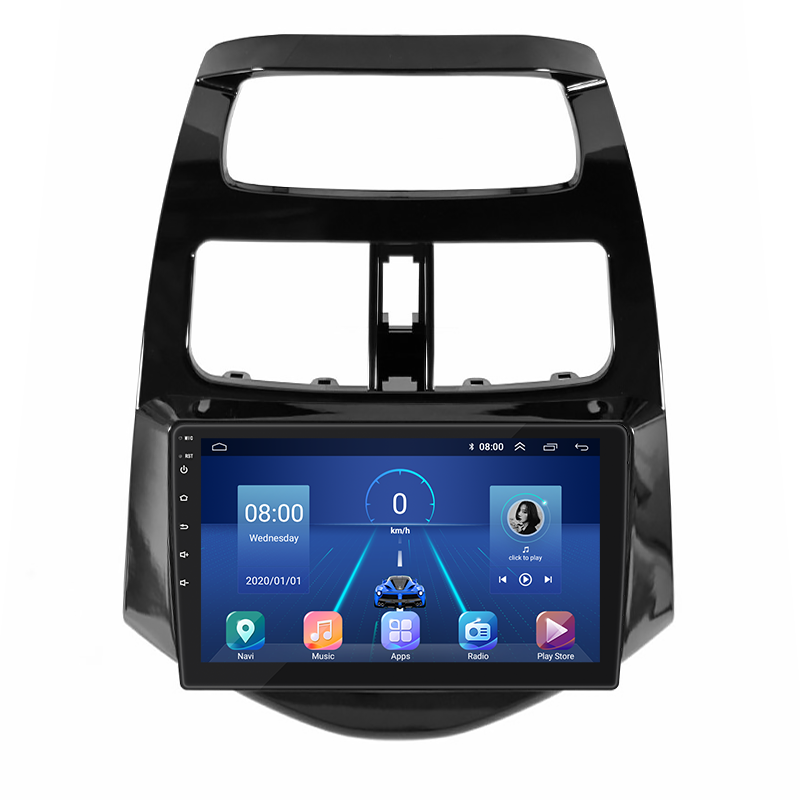 Штатная магнитола Lesko для Chevrolet Spark III 2009-2016 экран 9 4/32Gb 4G Wi-Fi GPS Top ZXC - фото 1 - id-p2198587652