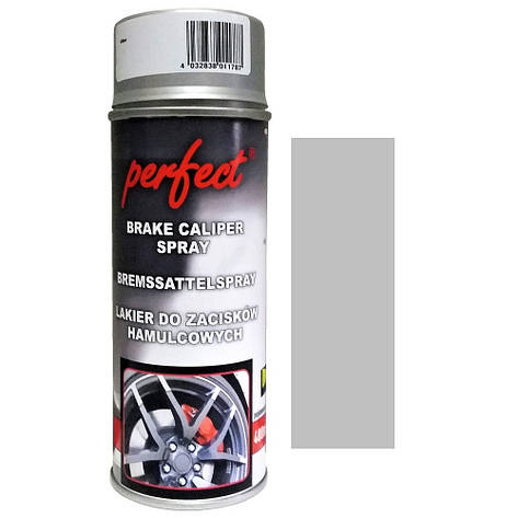 Алкідна автоемаль спрей для супортів срібляста Perfect Silver Brake Caliper Spray 400мл, фото 1
