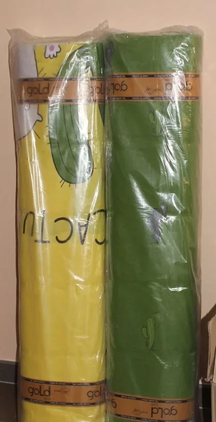 Тканина для постільної білизни Бязь "Gold" Lux GL956 (A+B) - (50м+50м) кактуси на жовтому, зелений компаньйон - фото 3 - id-p920936971