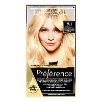 Фарба для волосся L'oreal Recital Preference 9.1 дуже світло- русий попелястий (3600520248837)