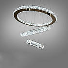 Кришталева підвісна світлодіодна LED люстра 60 Вт з пультом управління колір каркасу золотий D-8312-6W/480+340+190G, фото 5