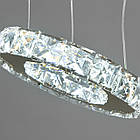 Кришталева підвісна світлодіодна LED люстра 60 Вт з пультом управління колір каркасу золотий D-8312-6W/480+340+190G, фото 3