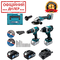 Аккумуляторный набор инструментов PROFI-TEC Combo Set 3/3 (DHP485BL, DGA20BL, DTW800BАч, ЗУ) TSH