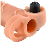 Подовжувальна насадка з ерекційним кільцем і вібрацією, 14 см х 4.5 см, фото 4