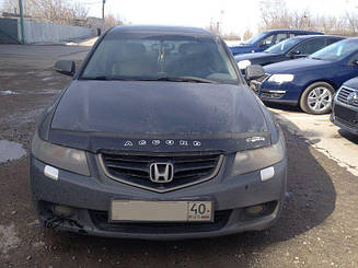 Мухобійка Honda Accord VII (з молдингом) (2002-2006) (VT-52) Дефлектор капота накладка.