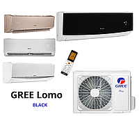 Кондиционер GREE LOMO Inverter BLACK (черный с серой панелью) GWH12QС-K6DND2D +Wi-fi