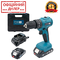 Аккумуляторный шуруповерт PROFI-TEC CD20BL POWERLine (2×PT2020 (2.0 Ач), ЗУ, Кейс) TSH