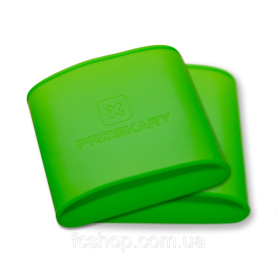 Тримачі для щитків силіконові Proskary зелені 067E-8372C-G, Зелений, Розмір (EU) — Junior, фото 1