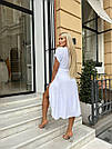 Сукня літня ЖАТКА на гудзика і з пояском БІЛИЙ/БЕЖЕВИЙ, фото 10