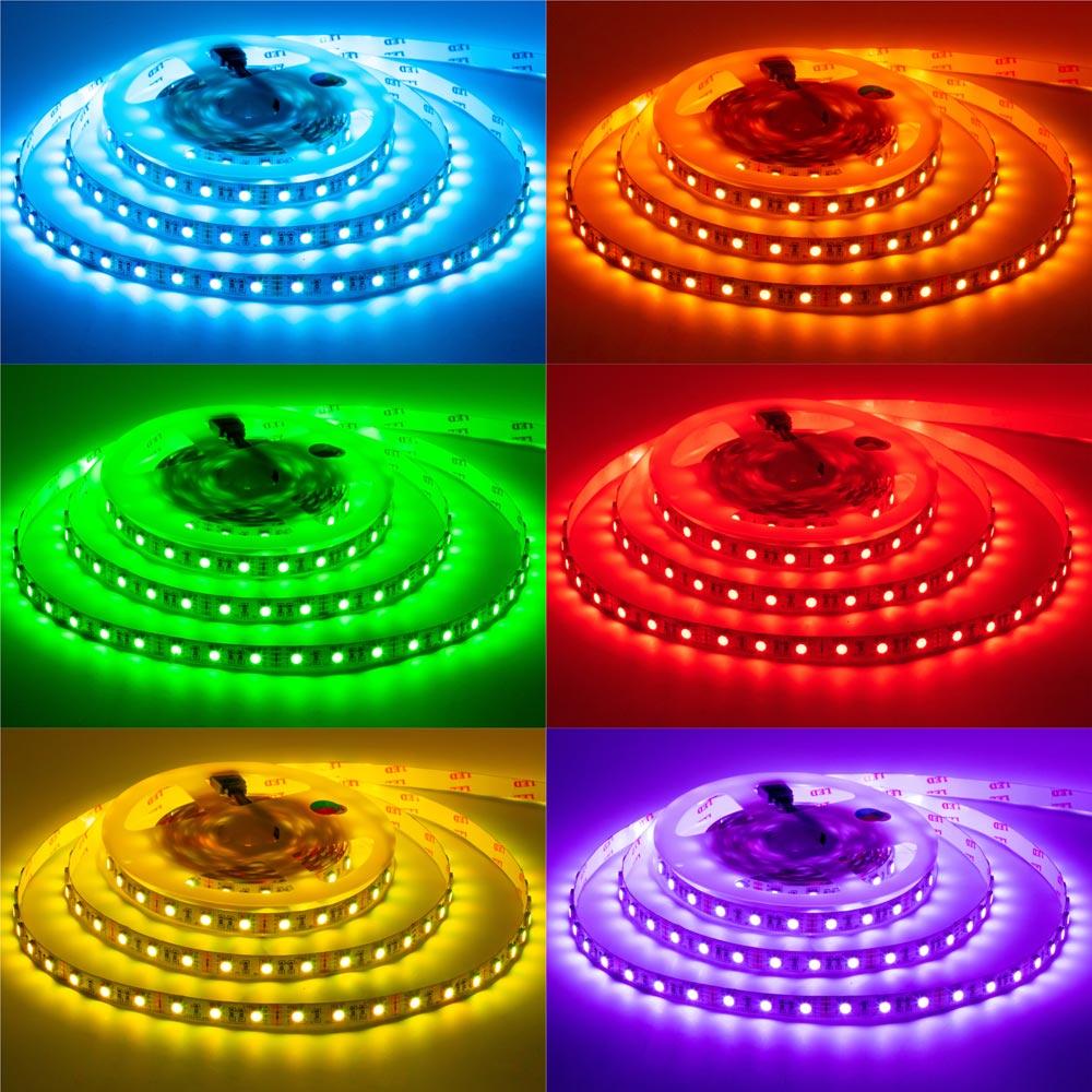 Лента LED SMD 5050 RGB цветная 60led/m 14,4W - фото 4 - id-p578333386