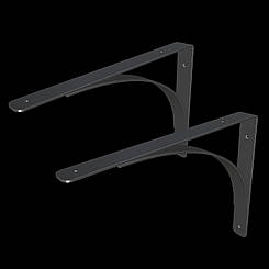 Кронштейн 400х300 2 шт для бетонних мийок та стільниць з рукомийниками, раковинами, мийками KML-07 чорний