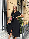Сукня літня ЖАТКА на гудзика і з пояском ЧОРНИЙ, фото 2
