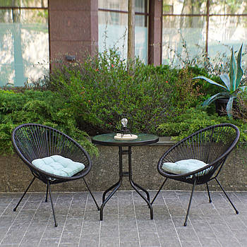 Комплект садових меблів вуличний 4Points ARTE на дачу зі столом та двома стільцями для саду тераси будинку