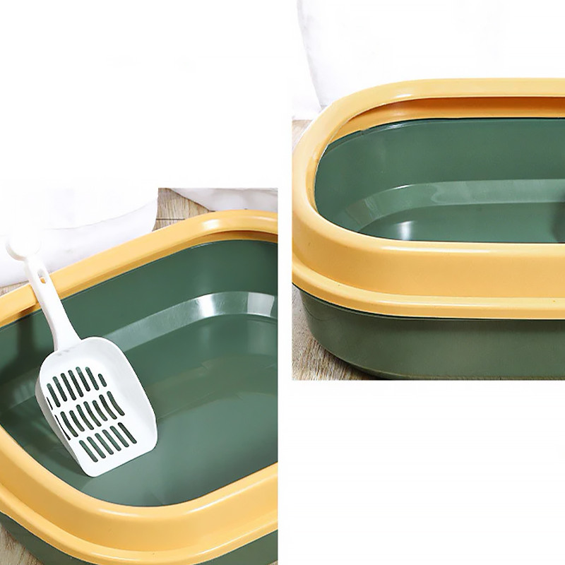 Туалет лоток для кошек с лопаткой Taotaopets 225501 46*38*13 см Green ZXC - фото 3 - id-p2198646509