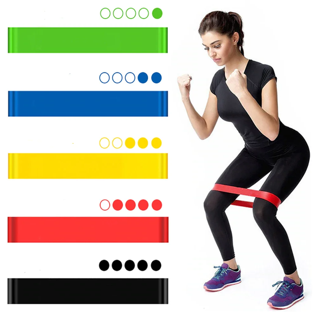 Набір фітнес-гумок 5 в 1 для заняття фітнесом Фітнес-набори для дівчат Fitness rubber bands