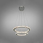 Кришталева підвісна світлодіодна LED люстра 55 Вт з пультом управління колір каркасу хром D-8317-6W/480+340HR, фото 3