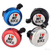 Звонок велосипедный (I LOVE MI BIKE) (цвет в ассортименте) (mod:B278/4A) YKX (mod.A)