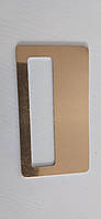 Металева заготовка для бейджа з віконцем 80×50 мм бейджі іменні металеві горизонтальні бейджі