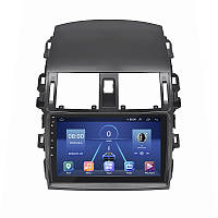 Штатная магнитола Lesko для Toyota Corolla X E140, E150 Рестайлинг 2010-2013 экран 9 6/128Gb 4G Wi-Fi GPS