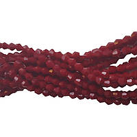 Бусины хрустальные (Биконус) 6 мм пачка 50 шт, цвет темно-красный матовый