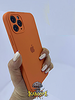 Чехол с квадратными бортами на Айфон 11 Про Макс Оранжевый / для iPhone 11 Pro Max Orange kaboom